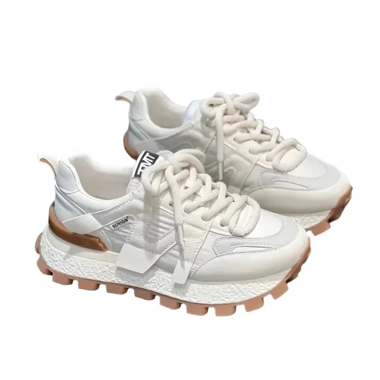 2024 Premium Women’s Leather Sneakers | Breathable, Comfortable Casual & Outdoor Running Shoes