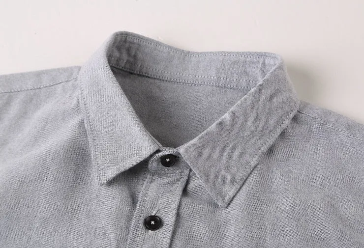 Men's Spring Long Sleeved Oxford Shirt